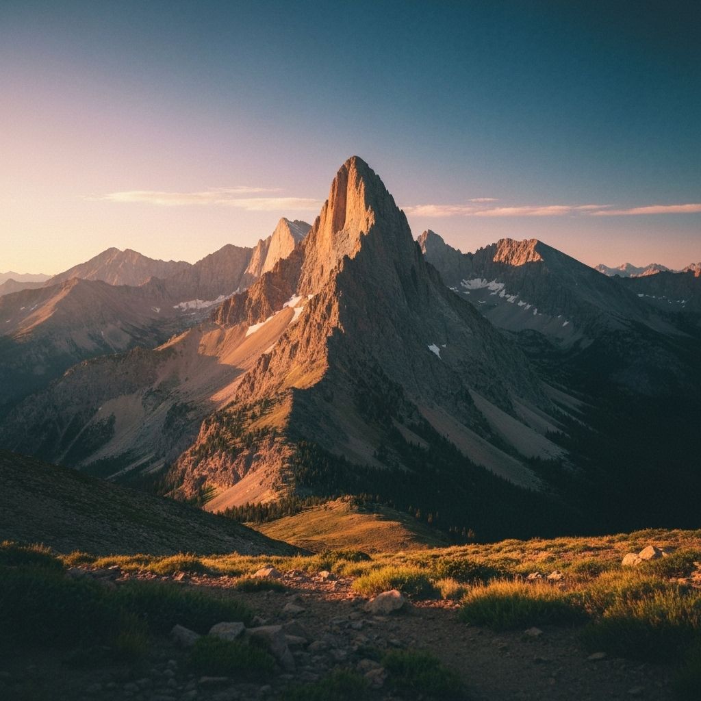 Crestone Needle peak at sunrise