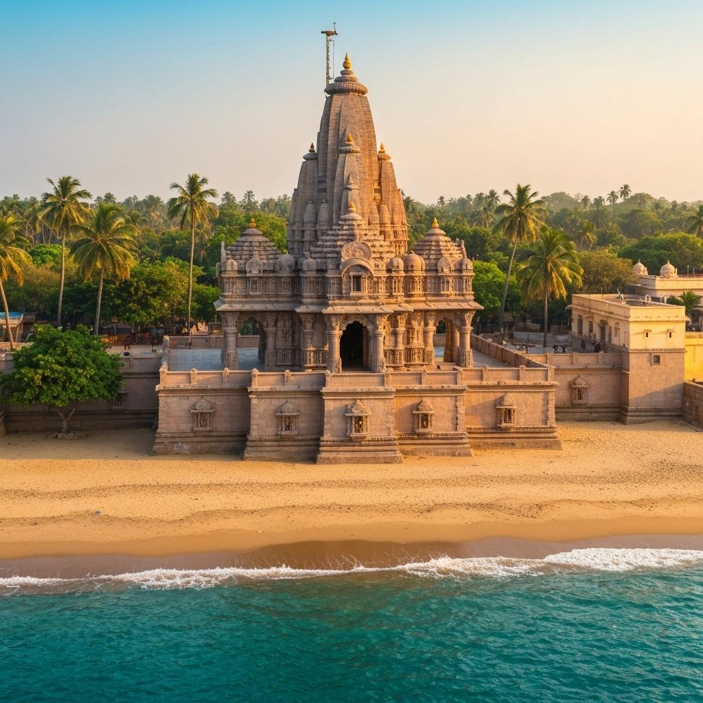 Coastal temple by the Arabian sea
