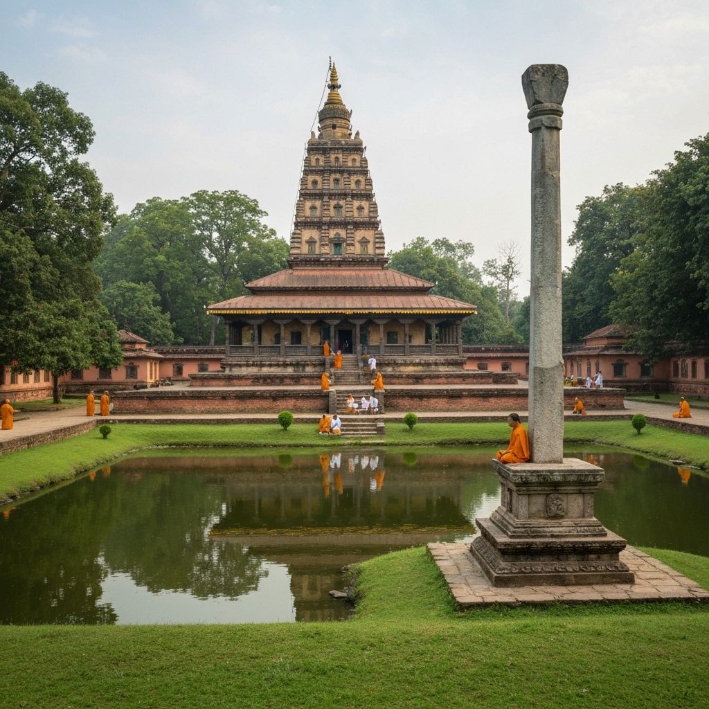 Sacred Maya Devi Temple in Lumbini, birthplace of Buddha