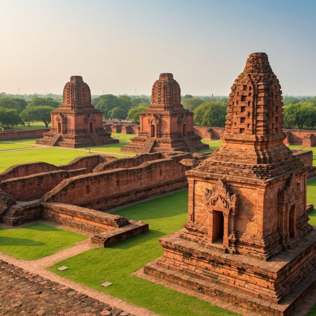 Ruins of Nalanda University, ancient center of Buddhist learning