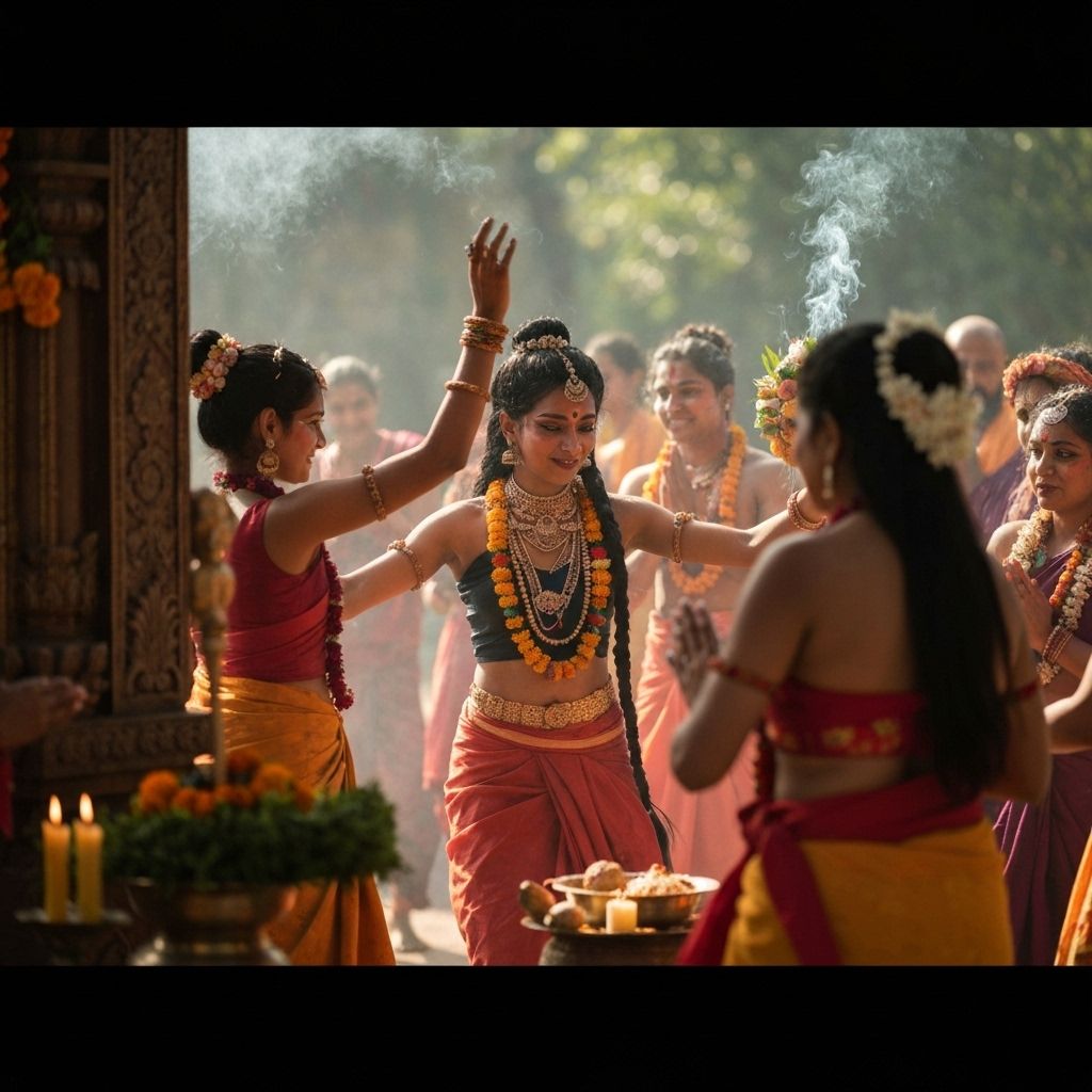 Joyful group photo celebrating all spiritual traditions - diverse people from different faiths coming together in unity and celebration