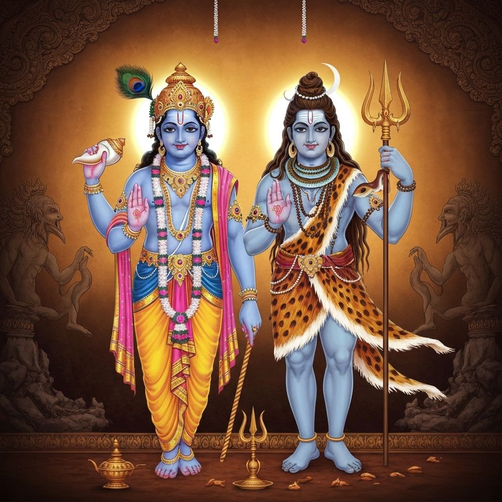 Vishnu and Shiva