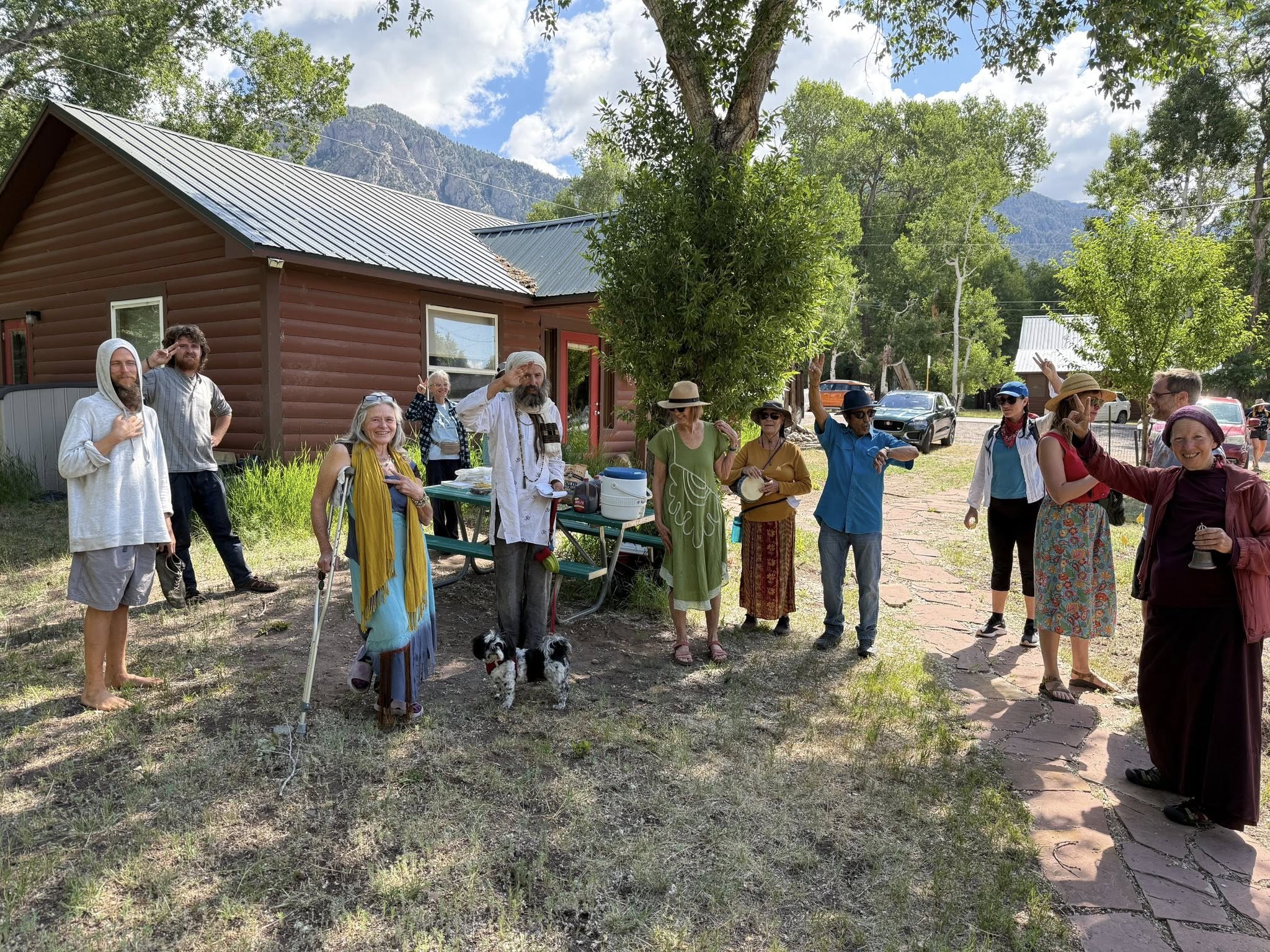 Village Traveler community celebration in Crestone valley with interfaith participants