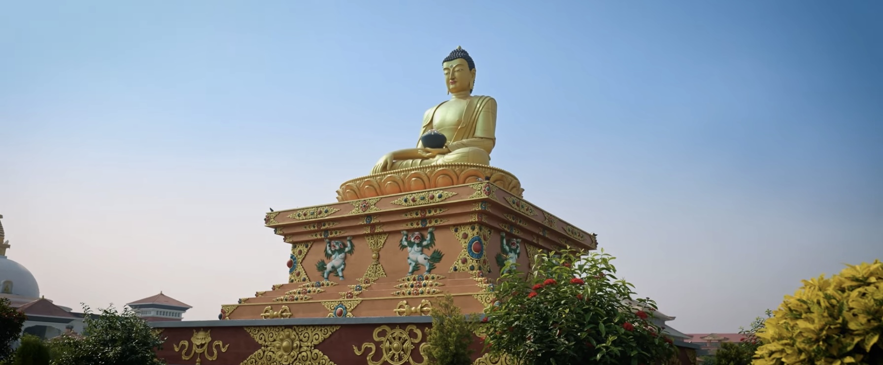 Golden Buddha statue at Lumbini
